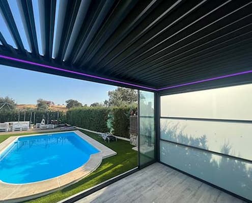 Pérgola bioclimática orientable