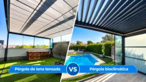 Pérgola lona tensada vs pérgola bioclimática