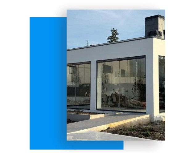 cortina cristal deslizante plegable en Málaga