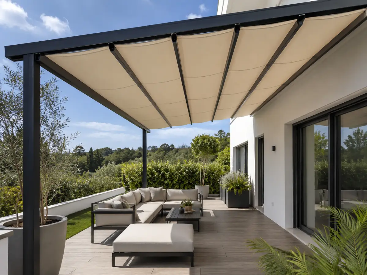 pérgola lona tensada Málaga